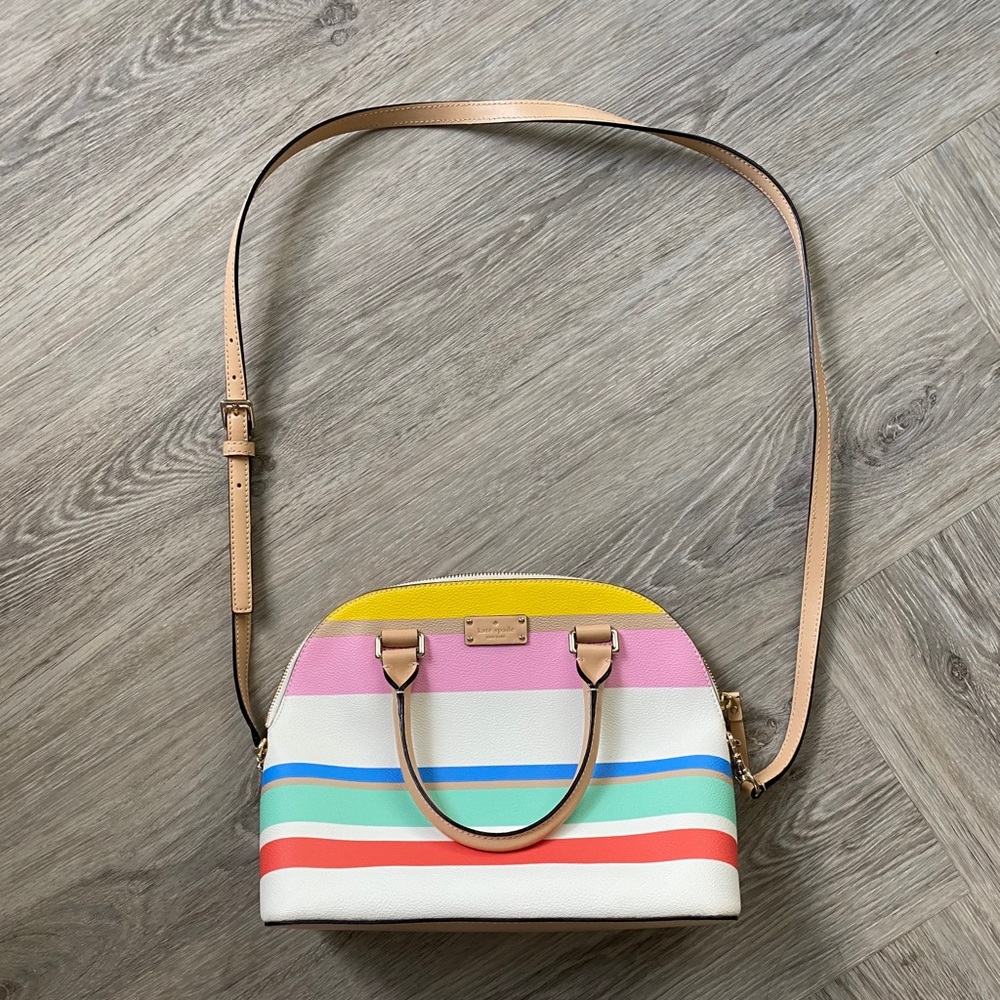 Kate Spade Dune Stripe Grove Street Satchel